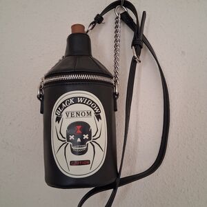 Mad Engine Black Widow Venom Bottle Crossbody Purse